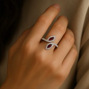 Serpentine Sparkle Ring (red)