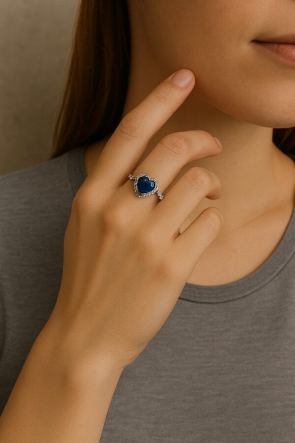 Cherished Heart Ring (blue)