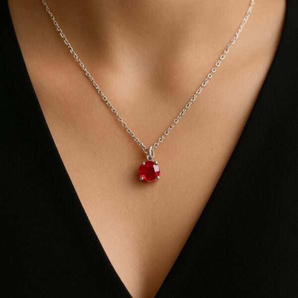 Ruby Solitaire Necklace